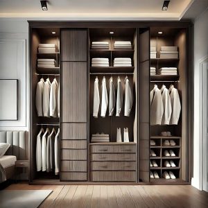 Tủ Quần Áo Gỗ Công Nghiệp MDF Cánh Kính