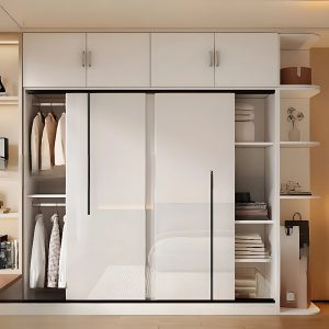 Tủ Quần Áo Gỗ Công Nghiệp MDF Cánh Mở Màu Trắng - TAM01