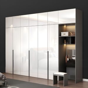 Tủ Quần Áo Gỗ Công Nghiệp MDF Tone Trắng Cao Cấp M028
