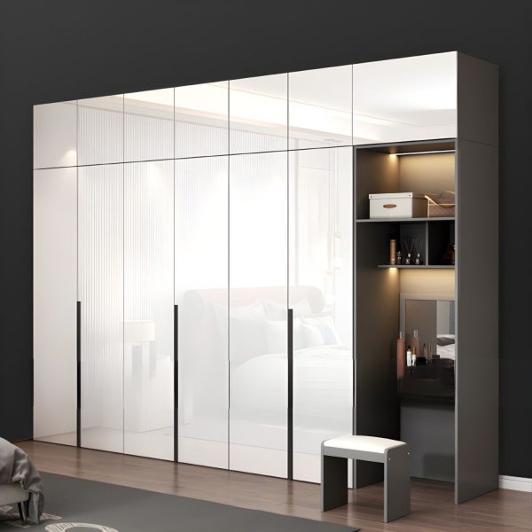 Tủ Quần Áo Gỗ Công Nghiệp MDF Tone Trắng Cao Cấp M028