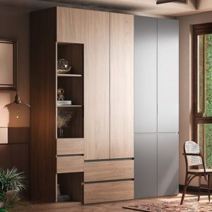 Tủ Quần Áo Gỗ MDF Tối Giản, Màu Sắc Thanh Lịch
