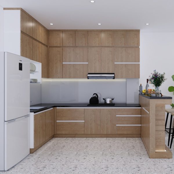 Tủ Bếp Gỗ Công Nghiệp MDF - Hình ảnh 3
