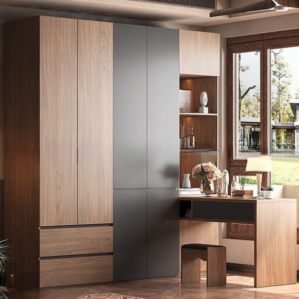Tủ Quần Áo Gỗ MDF Tối Giản, Màu Sắc Thanh Lịch - Hình ảnh 3