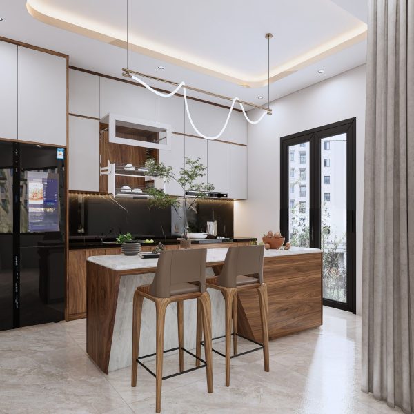 Tủ Bếp MDF Dạng Chữ I Tiện Nghi Và Đa Năng TBM066 - Hình ảnh 2