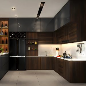 Tủ Bếp MDF An Cường Phủ Melamine Hiện Đại