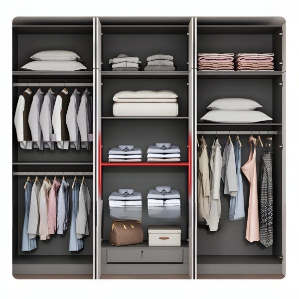 Tủ Quần Áo Gỗ Công Nghiệp MDF Tone Trắng Cao Cấp M028 - Hình ảnh 2