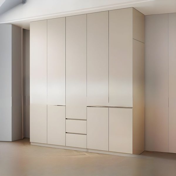 Tủ Quần Áo Gỗ Công Nghiệp MDF Màu Trắng Thanh Lịch - M044 - Hình ảnh 2