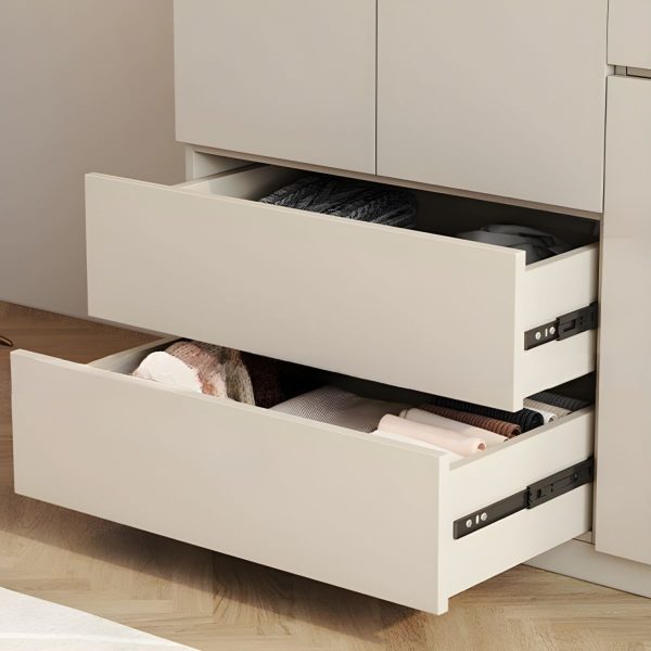 Tủ Quần Áo Gỗ Công Nghiệp MDF Màu Trắng Thanh Lịch - M044 - Hình ảnh 3