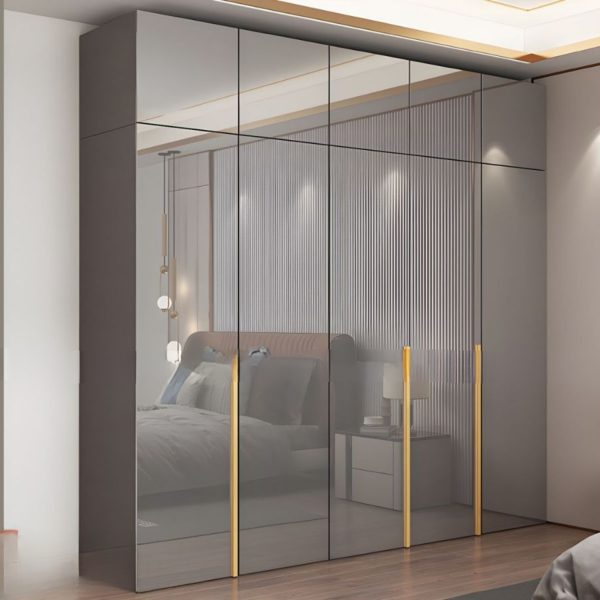 Tủ Quần Áo Gỗ MDF Màu Xám Sang Trọng, Hiện Đại M049 - Hình ảnh 2