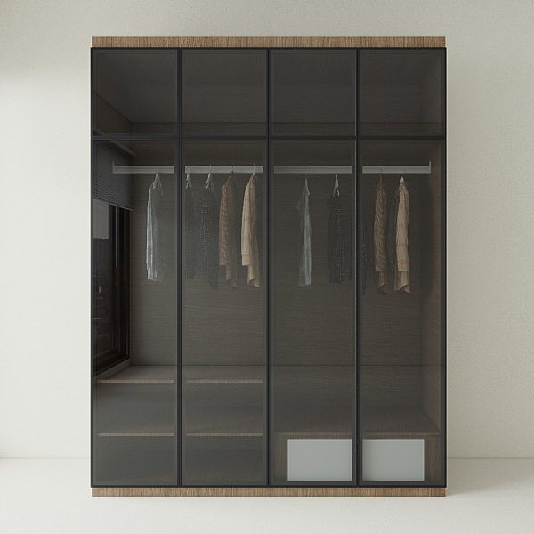 Tủ Quần Áo Gỗ MDF Cánh Kính